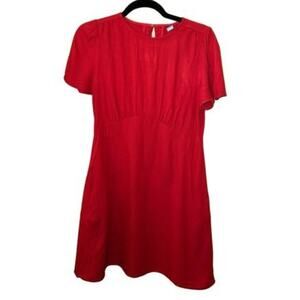 Old Navy Red Empire Waist Mini Dress Medium Boho Whimsigoth Redcore Romantic